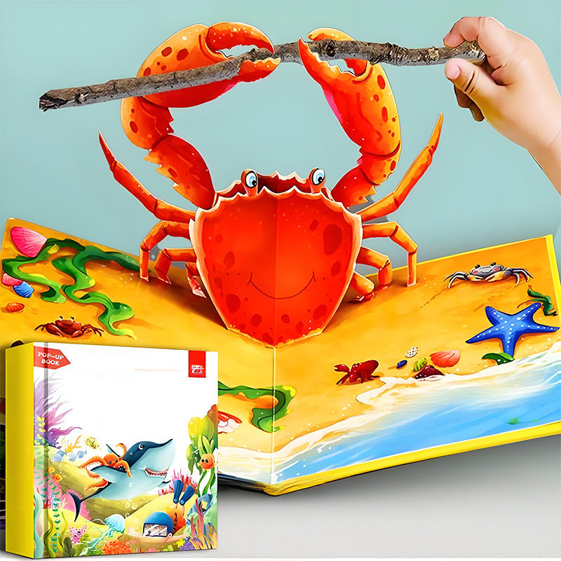 ✨3D-kinderboek met pop-updieren – interactief hulpmiddel voor vroeg leren