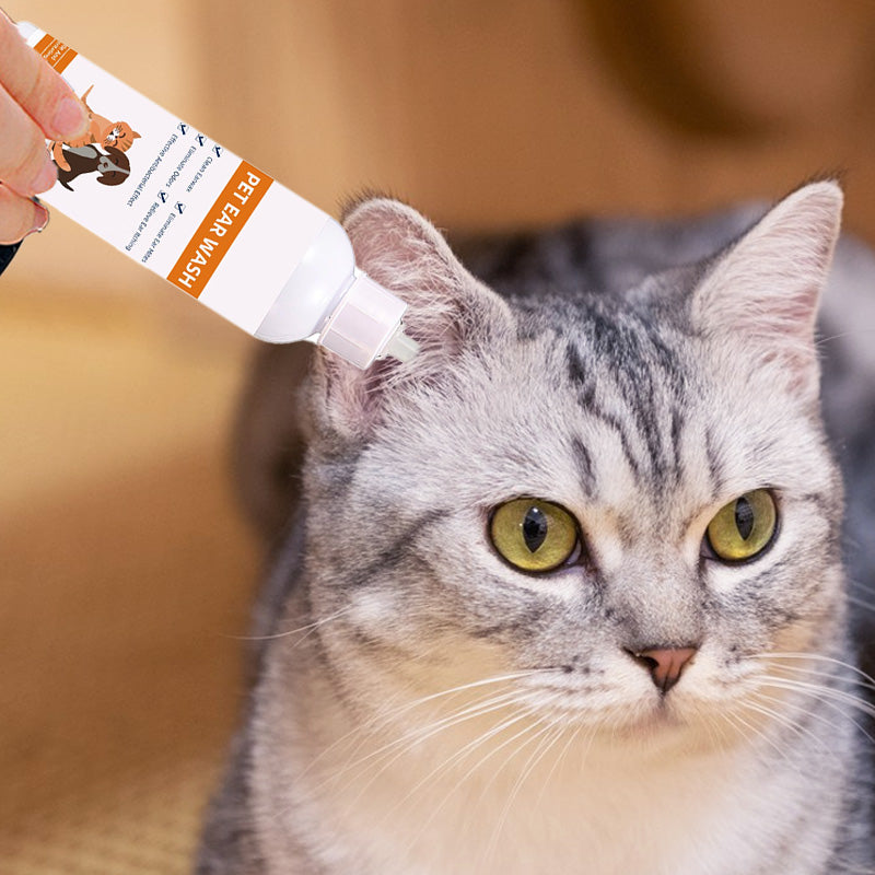 📢✨ Oorreiniger voor huisdieren - Milde formule met verzachtende aloë voor honden en katten, voorkomt infecties en geurtjes 🌿