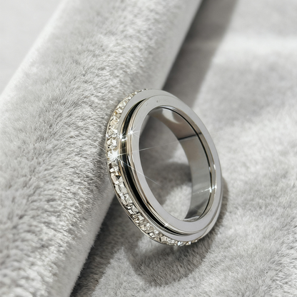 Draaibare Spinnerring van Titaniumstaal met Zirkonia