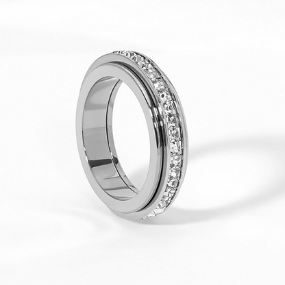 Draaibare Spinnerring van Titaniumstaal met Zirkonia