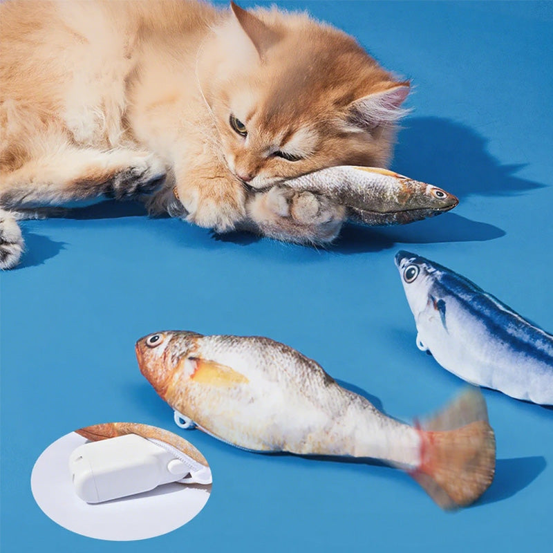 Realistisch springend visspeeltje voor katten