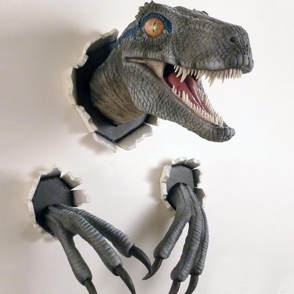 3D Velociraptor  - Wanddecoratie