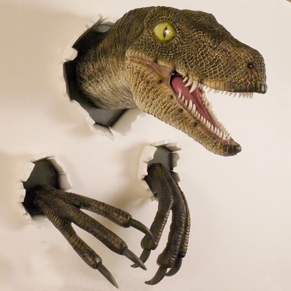 3D Velociraptor  - Wanddecoratie