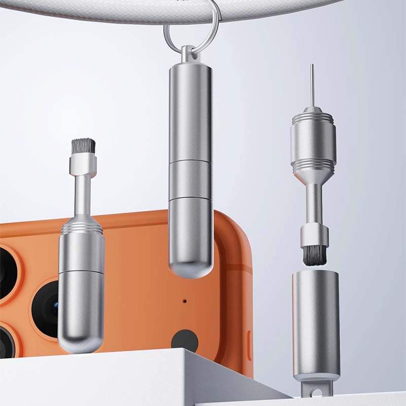 2-in-1 Reinigingsborstel en SIM-Uitwerppin