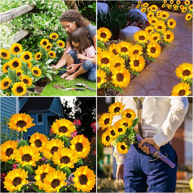 🌻 Waterdichte zonnebloem zonne-energie-lampen