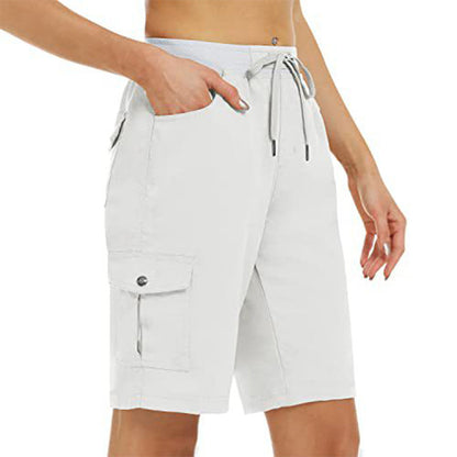 Sneldrogende cargoshort voor dames met zakken