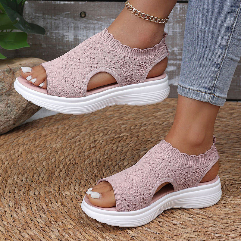 Ademende Dames Sandalen met Schokdempende Zolen