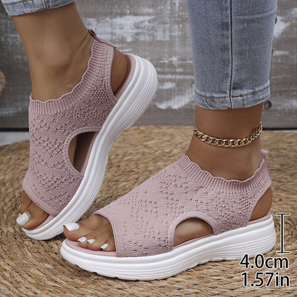 Ademende Dames Sandalen met Schokdempende Zolen