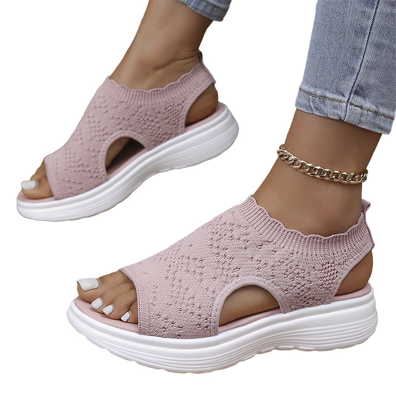 Ademende Dames Sandalen met Schokdempende Zolen