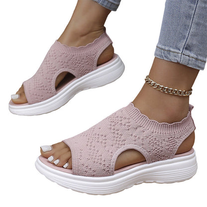 Ademende Dames Sandalen met Schokdempende Zolen