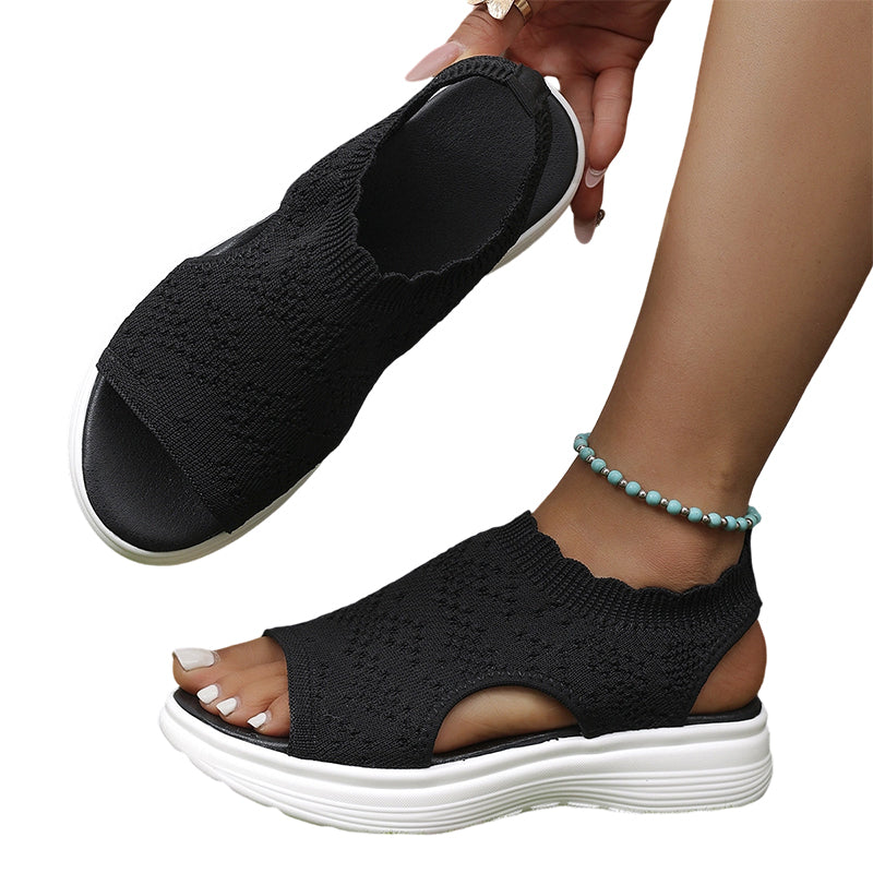 Ademende Dames Sandalen met Schokdempende Zolen