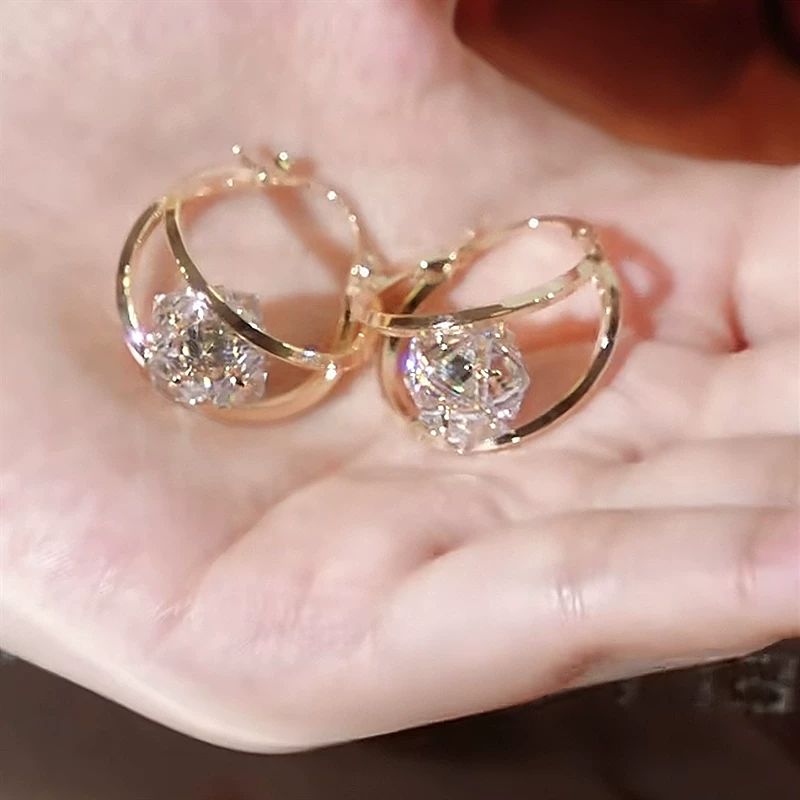 Oorbellen met Zirkonia-Bolletjes