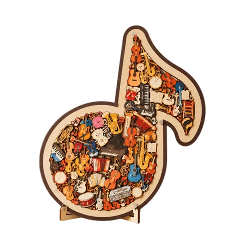 Houten Muzieknoot Puzzel