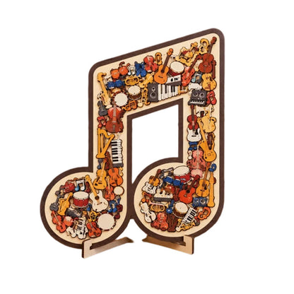 Houten Muzieknoot Puzzel