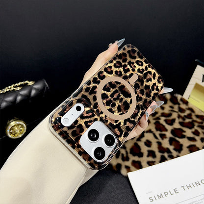 Magnetisch iPhone Hoesje met Luipaardpatroon