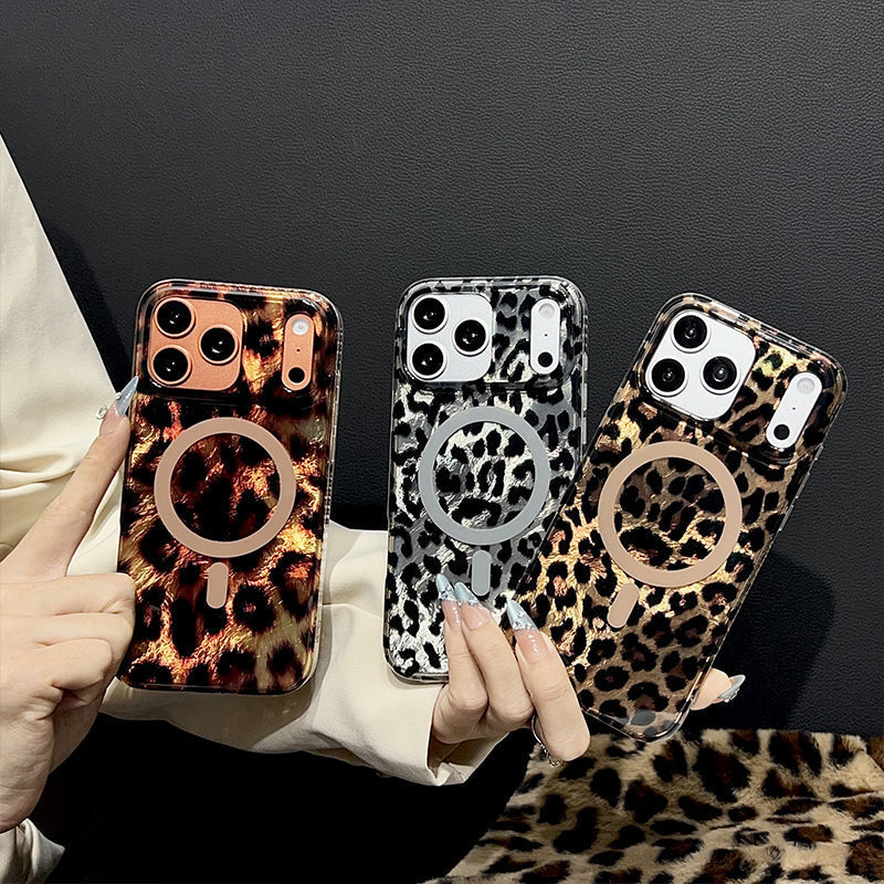 Magnetisch iPhone Hoesje met Luipaardpatroon