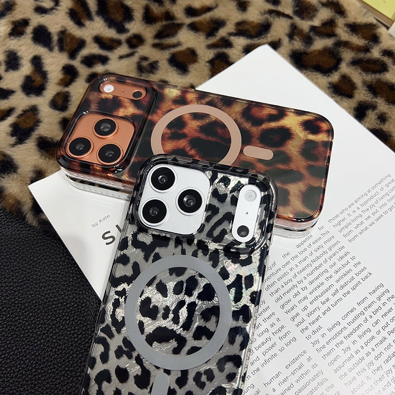 Magnetisch iPhone Hoesje met Luipaardpatroon