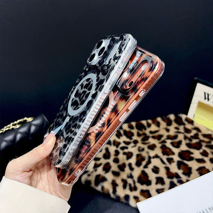 Magnetisch iPhone Hoesje met Luipaardpatroon