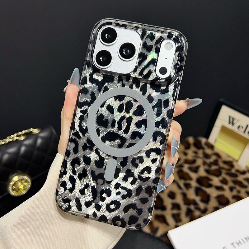 Magnetisch iPhone Hoesje met Luipaardpatroon