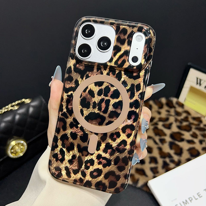 Magnetisch iPhone Hoesje met Luipaardpatroon