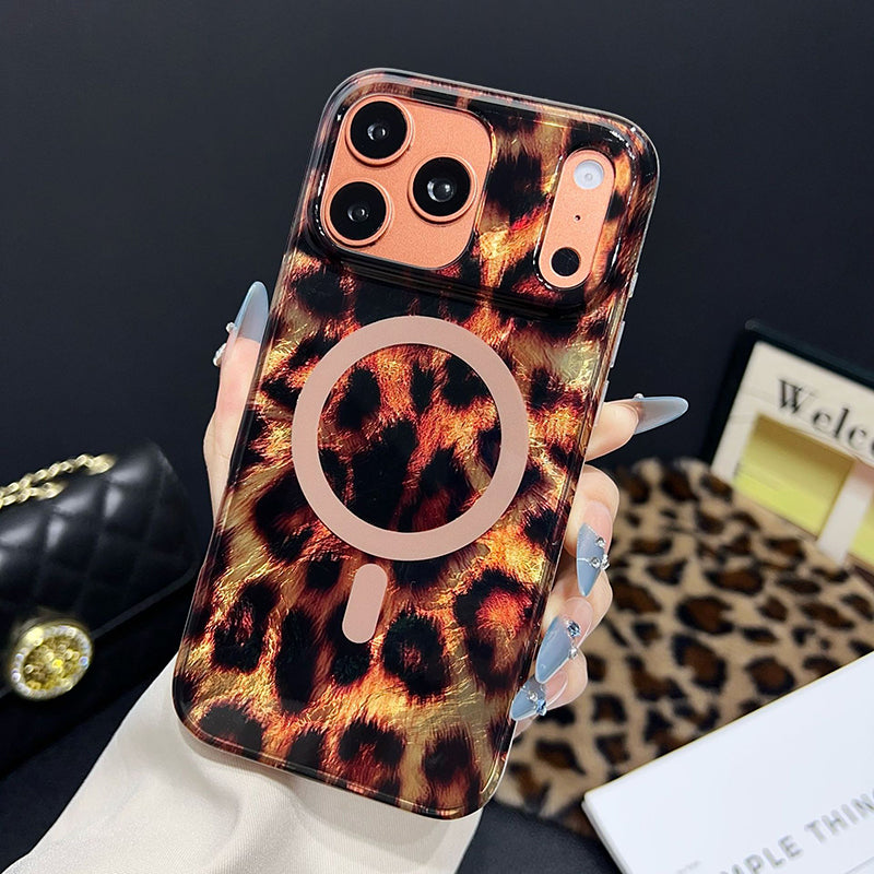 Magnetisch iPhone Hoesje met Luipaardpatroon