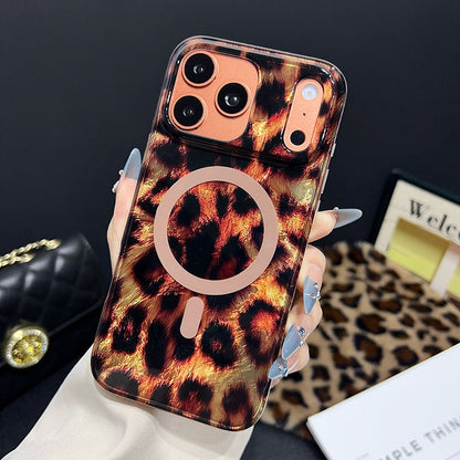 Magnetisch iPhone Hoesje met Luipaardpatroon