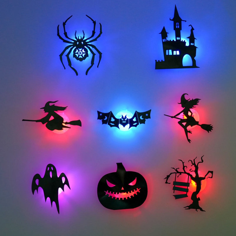 3D Halloween Glow-in-the-Dark Wandstickers - 12 Stuks