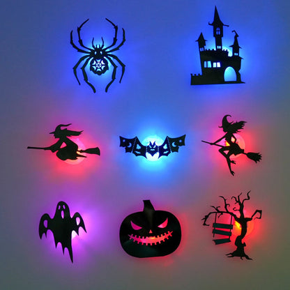 3D Halloween Glow-in-the-Dark Wandstickers - 12 Stuks