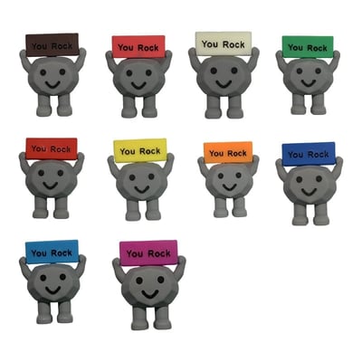 Motiverend Steenbeeldje “You Rock”( 7st)