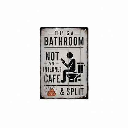 Shit & Split - Creatief Badkamerdeurbord – Fun en Functioneel