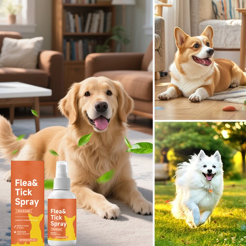 Vlooien- & Tekenverzorgingsspray voor Honden