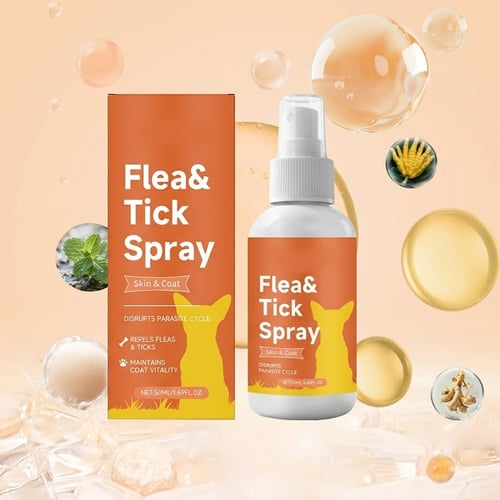 Vlooien- & Tekenverzorgingsspray voor Honden