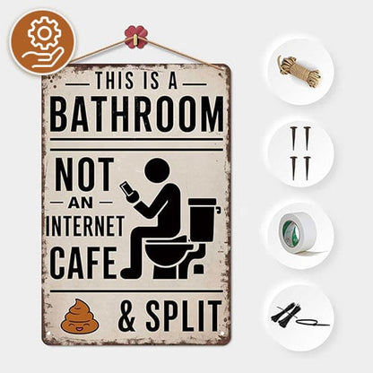 Shit & Split - Creatief Badkamerdeurbord – Fun en Functioneel