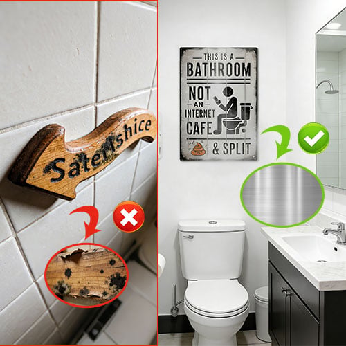Shit & Split - Creatief Badkamerdeurbord – Fun en Functioneel