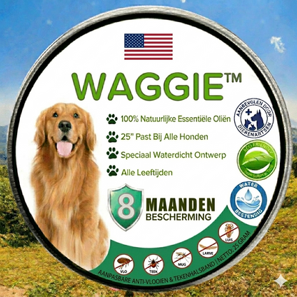 Natuurlijke Vlooien- en Tekenhalsband - Waggie™