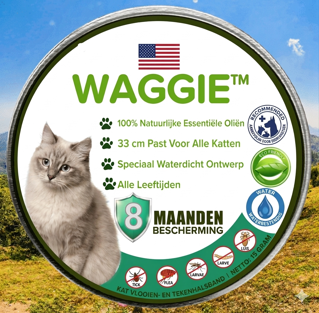 Natuurlijke Vlooien- en Tekenhalsband - Waggie™